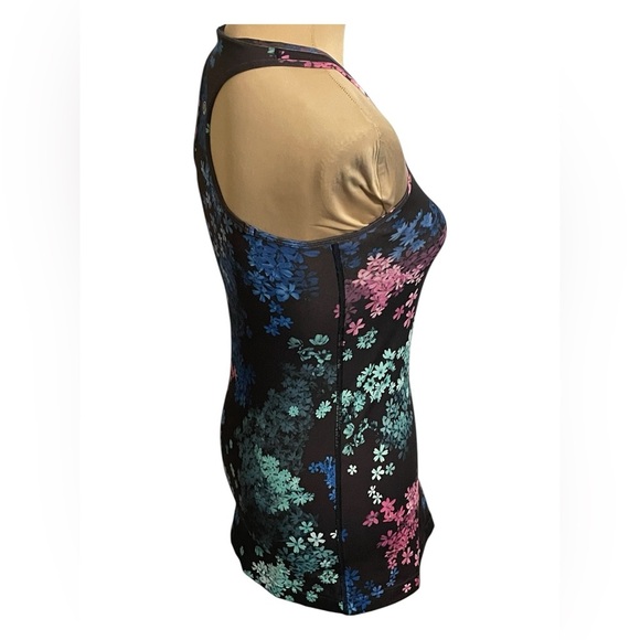 Lululemon Cool Racerback Tank Top Size 6 Petal Pop Multi Black Floral. - Picture 6 of 8
